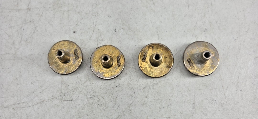 Vintage Lot of 9 Random Cabinet Round Drawer Pull Knobs As Is Floral Chrome