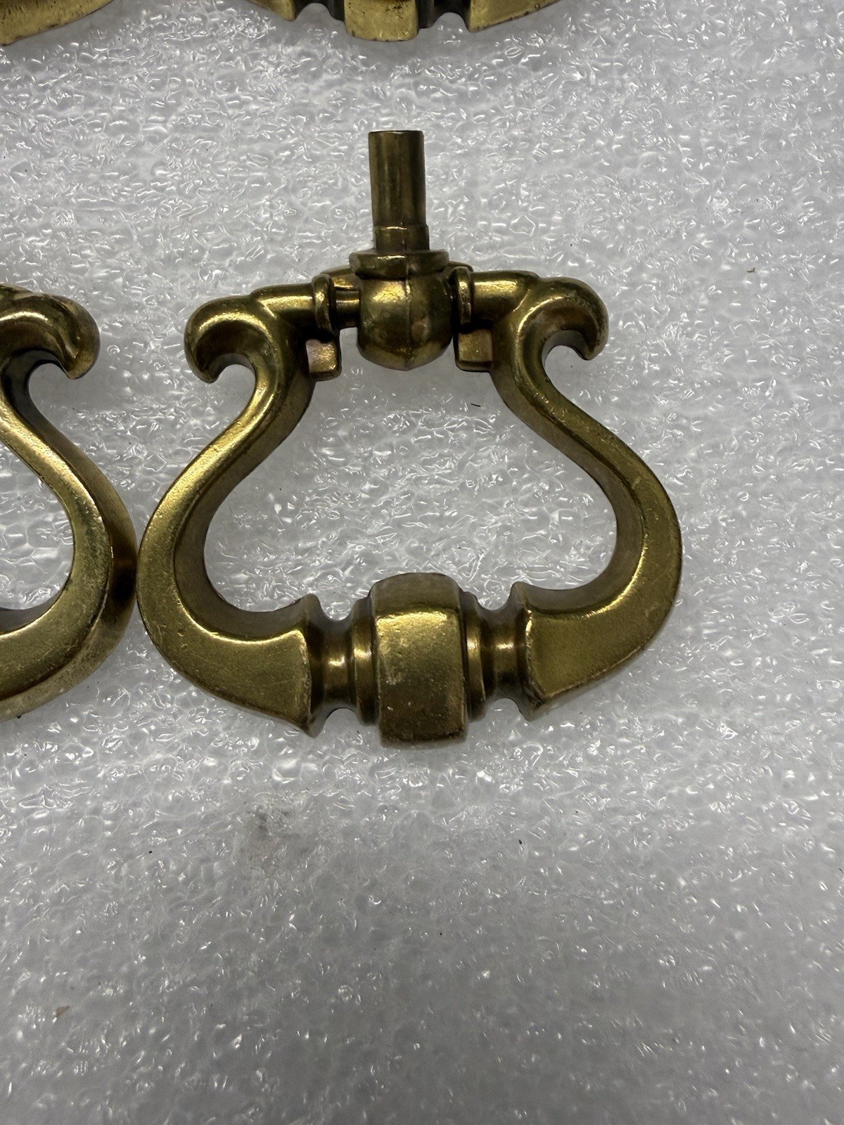 6 Vintage Keeler Brass Company KBC Brass Vintage Cabinet Drawer Drop Pulls (46
