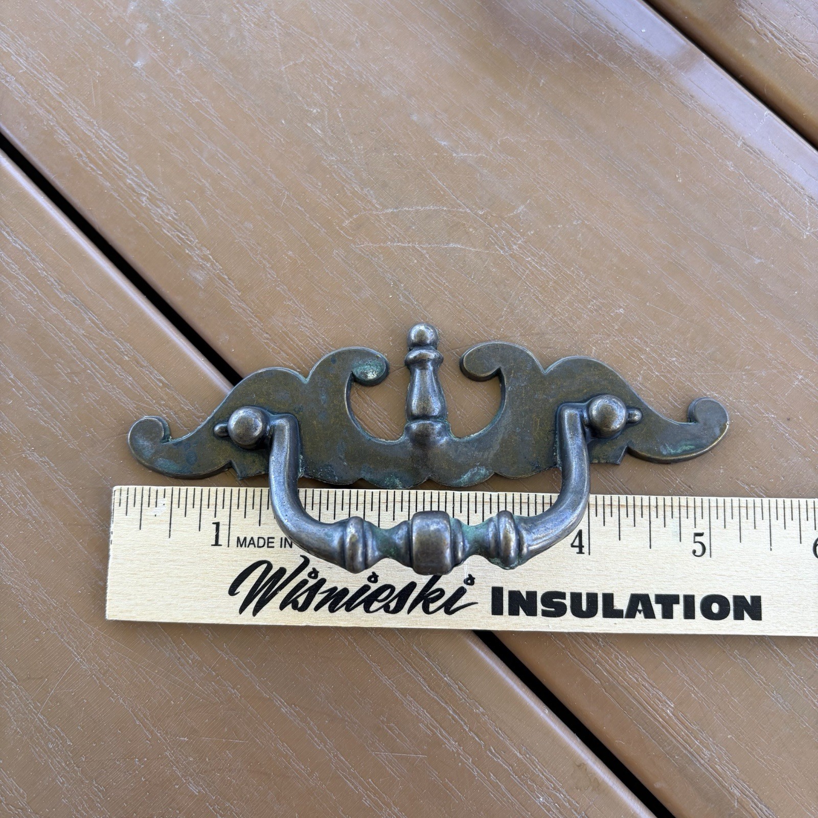 Batwing Style Drawer Pulls Antique Finish with Drop Bail Handle Lot Of 2