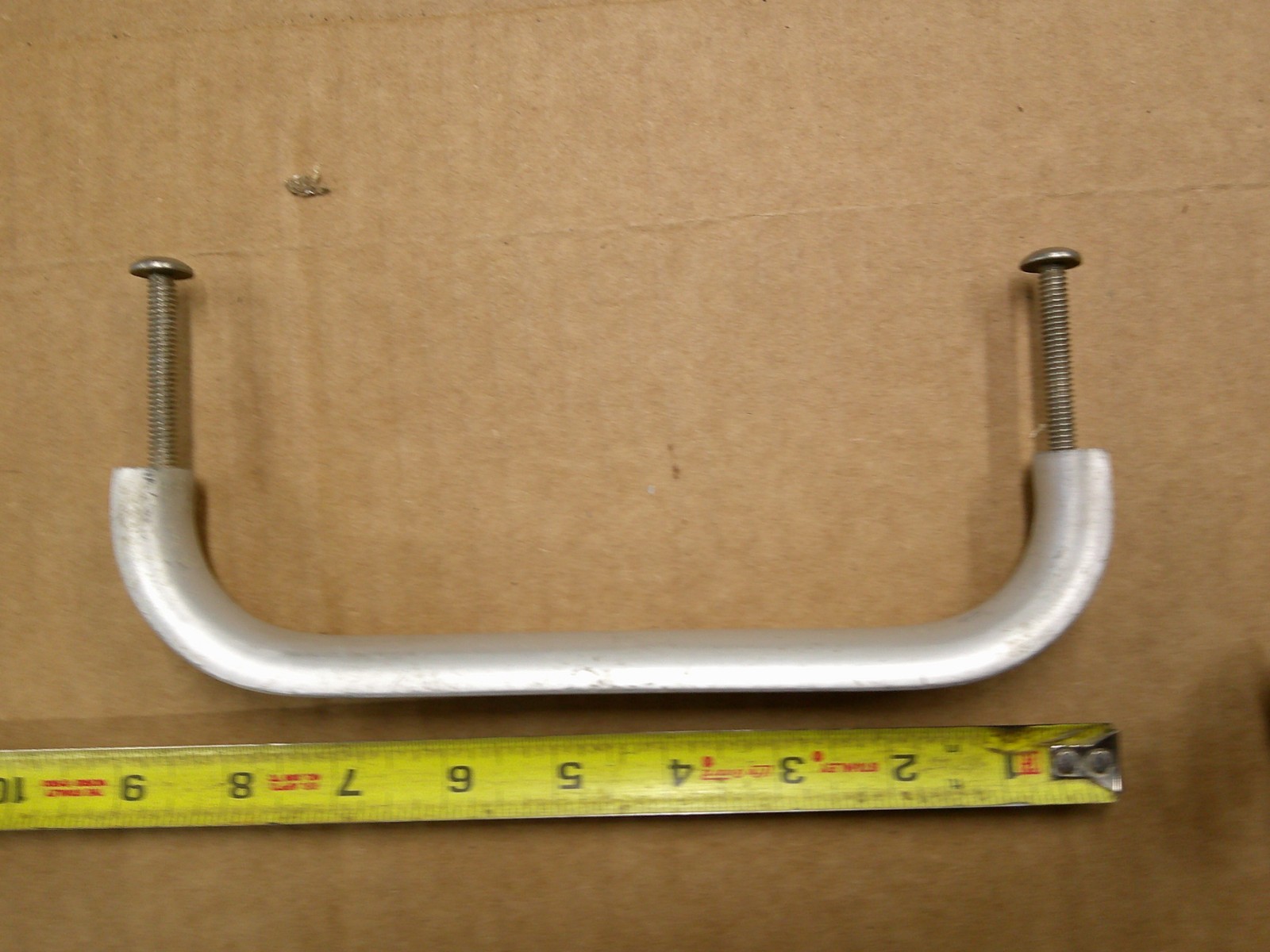 1 vintage large heavy duty 8-1/2″ long aluminum pull handles industrial 8″ oc