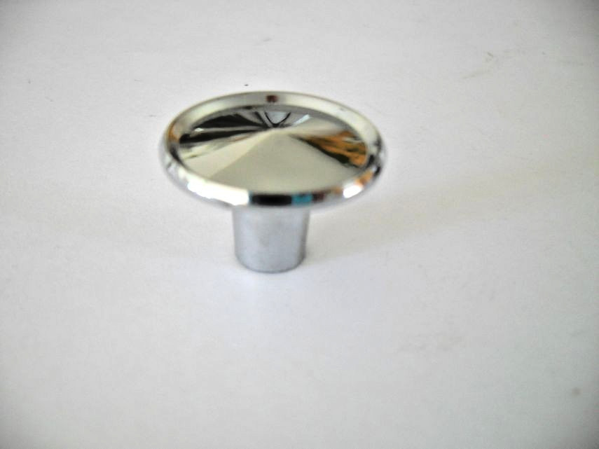 Vintage Nos 1″ Chrome Drawer Knob Convex Face Cabinet Handle Sears 60101