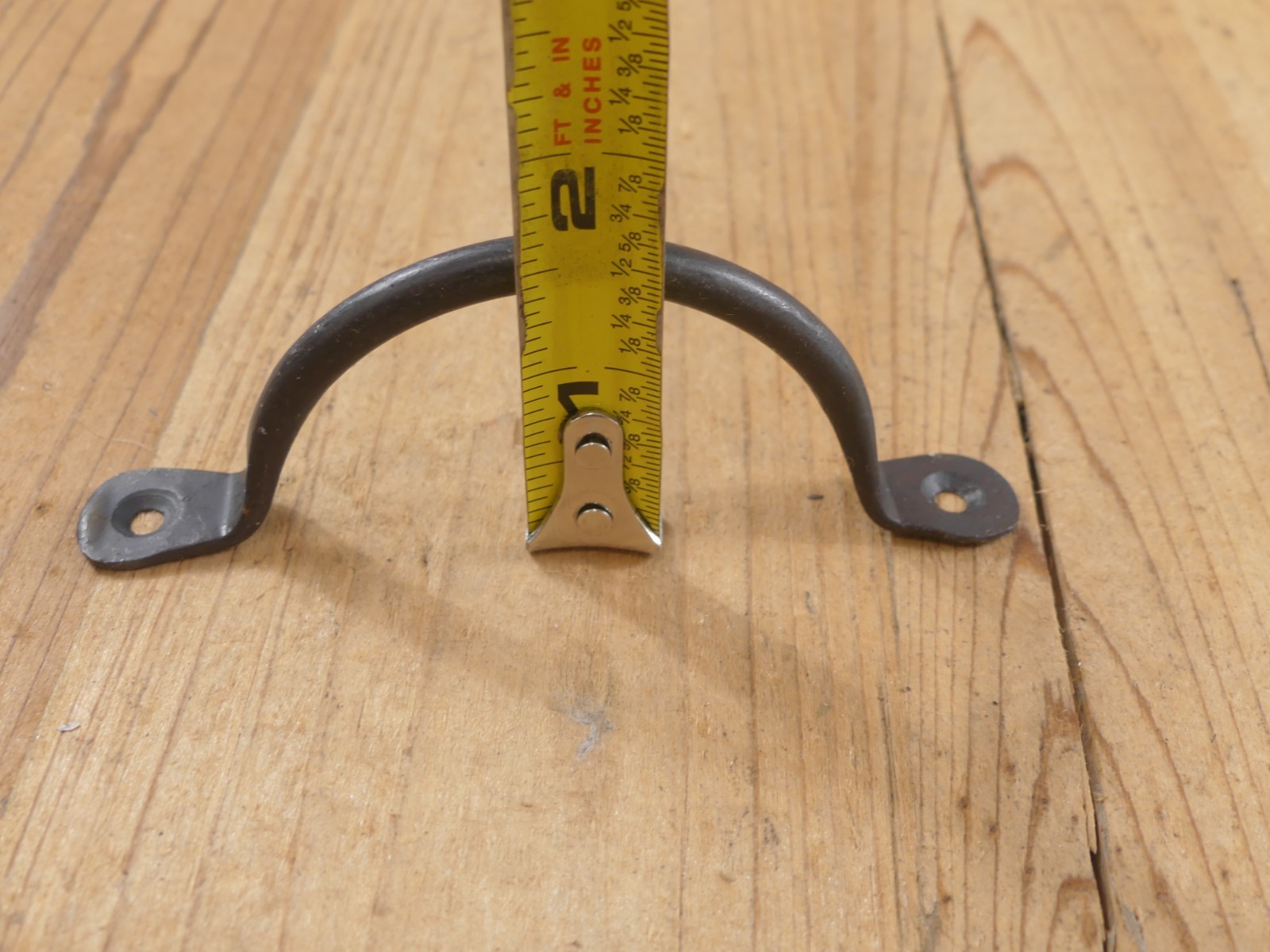 HAND FORGED IRON DRAWER BIN PULLS 4 1/4″ LONG CABINET HANDLES KITCHEN BATH