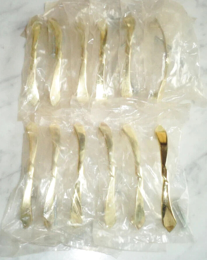 12 “Tessell” Gold Bowtie Cabinet Door Drawer Pull Handles – Vintage 4 1/2 inch