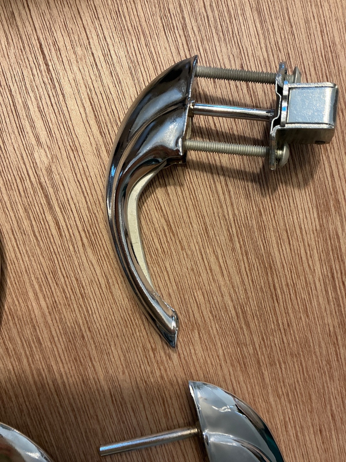 13 Vintage Mid Century Chrome Kitchen Bathroom Cabinet Door Latch Pull Handle
