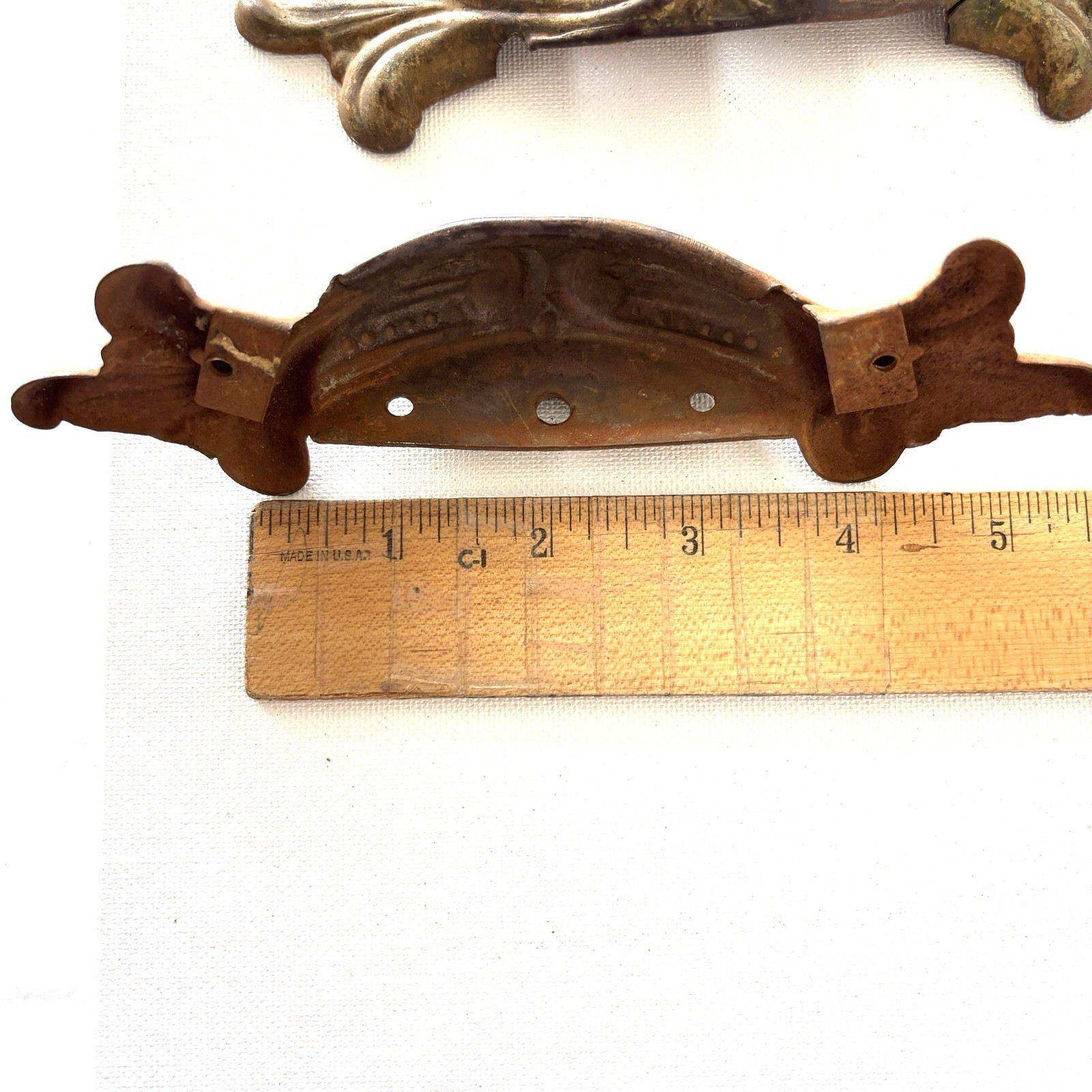Set of 5 art Nouveau Pulls waterfall dresser Drawer Pull Antique Deco Apothecary