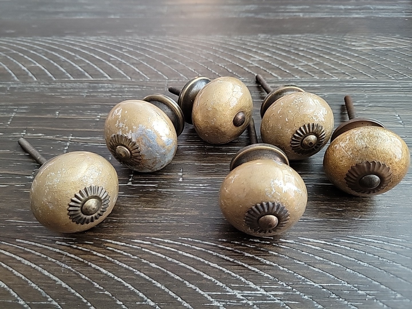 Antique/Vintage Handles Hardware Lot Of 6 Furniture Drawer Pulls Handles Metal