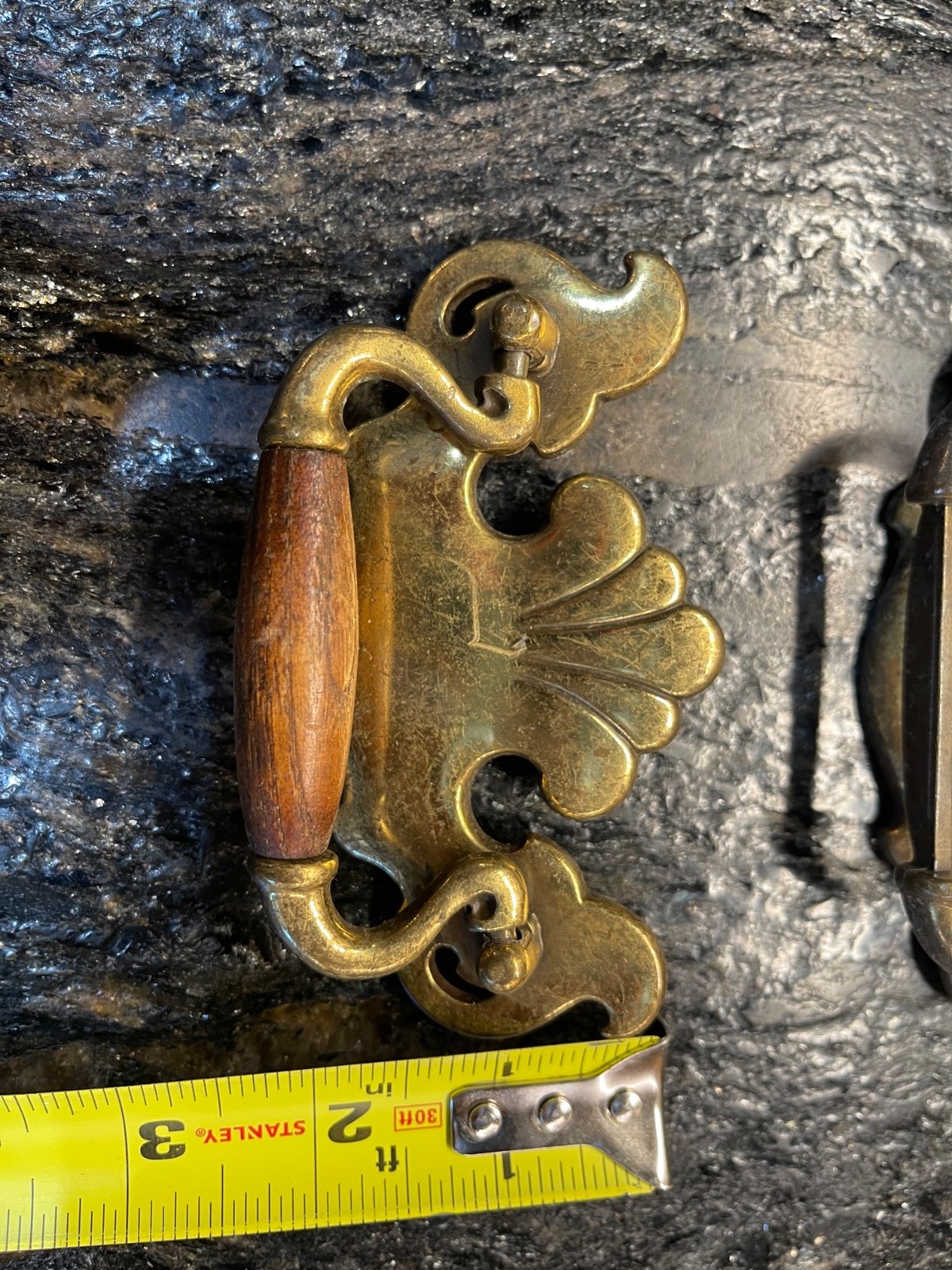 Antique Brass Furniture Pulls Misc Lot of 4 Batwing Chippendale Japanese