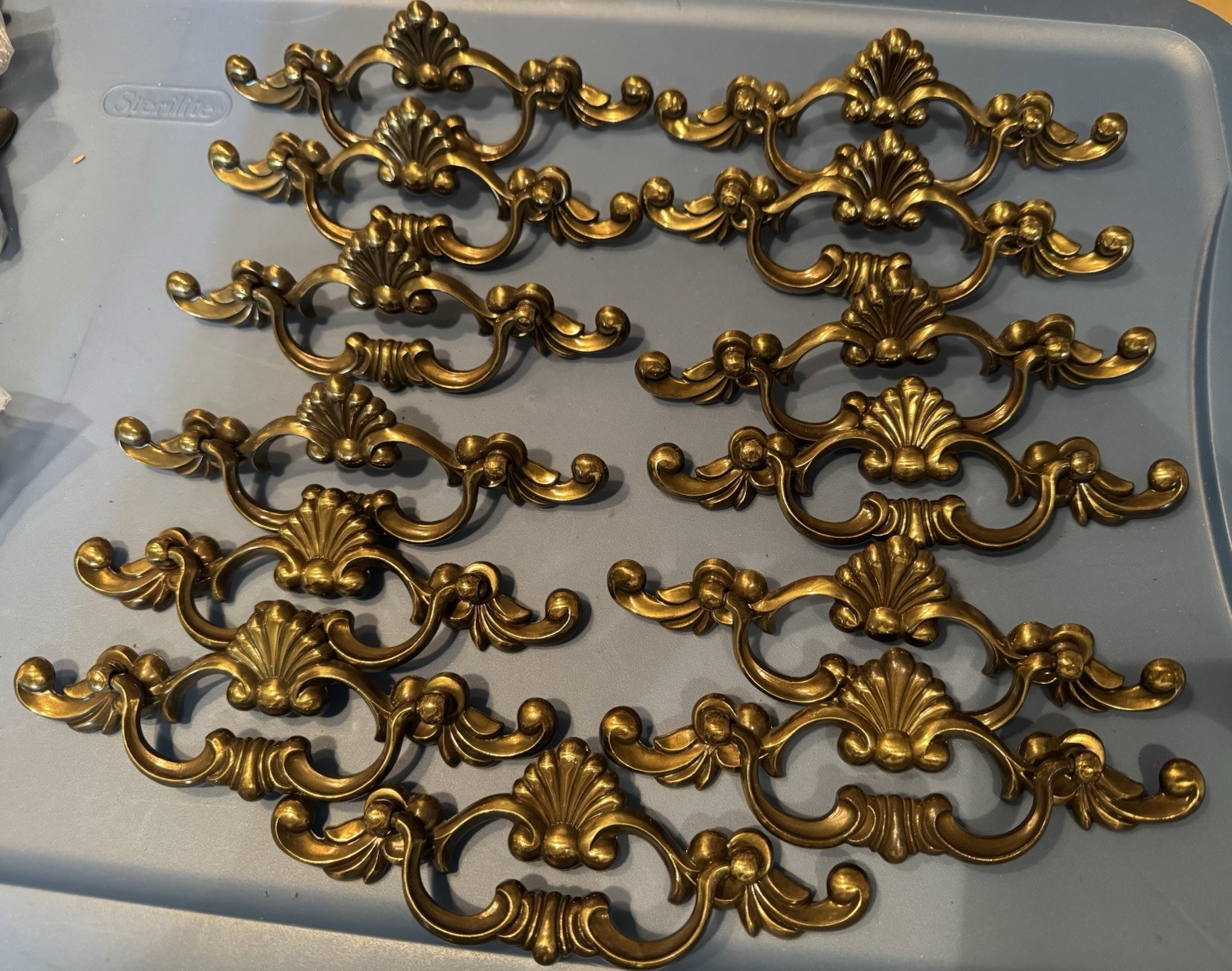 Lot of 13 Vintage Keeler Brass Co. KBC Brass Dresser Furniture Drawer Pulls