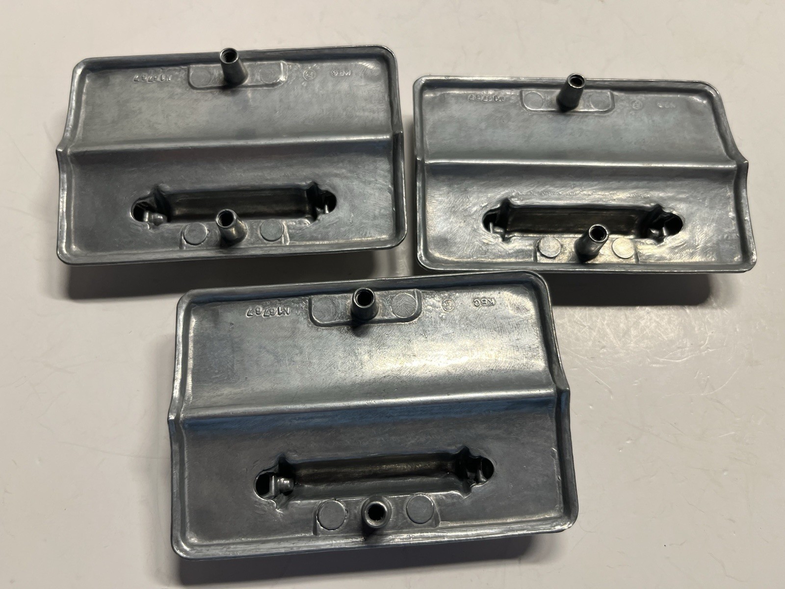 Vintage Lot (9) NOS KBC Mixed Heavy Rectangular Recessed Drop Bail Pulls