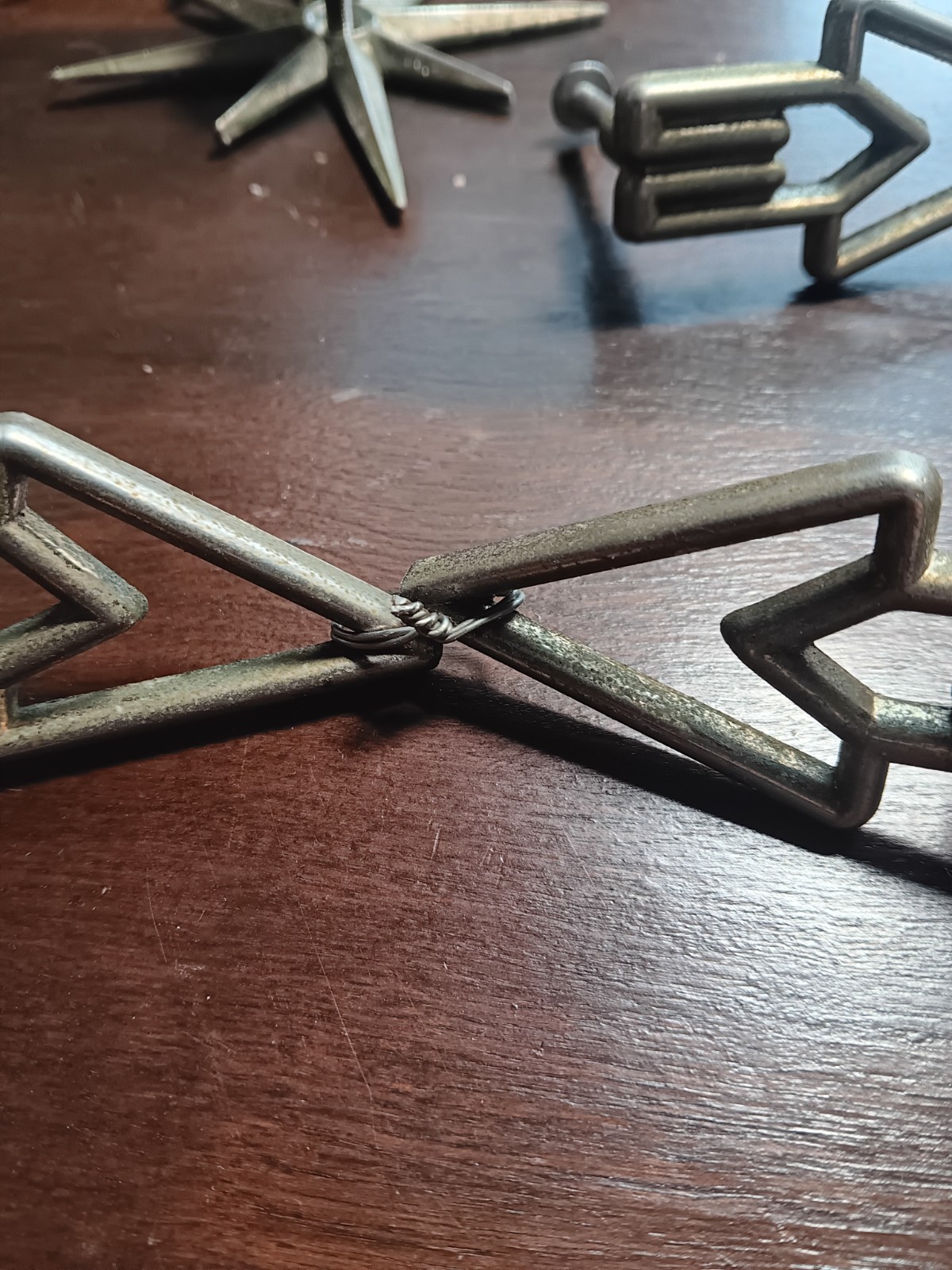 Atomic Star MCM Space Age Drawer Pulls Lot Of 4 Brass Tone