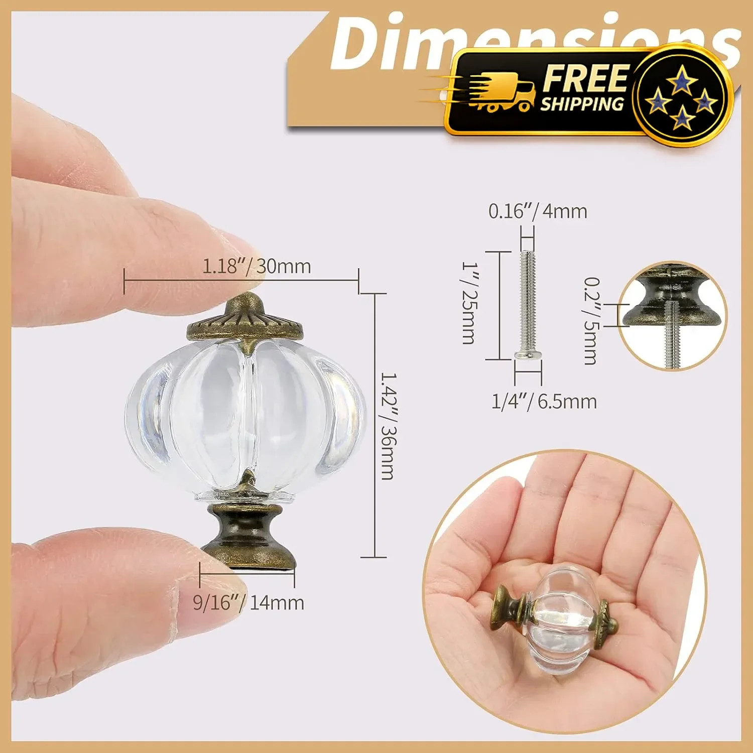 Copper Cabinet Knobs 12 Pack Vintage Drawer Pulls for Kitchen Furniture Doors