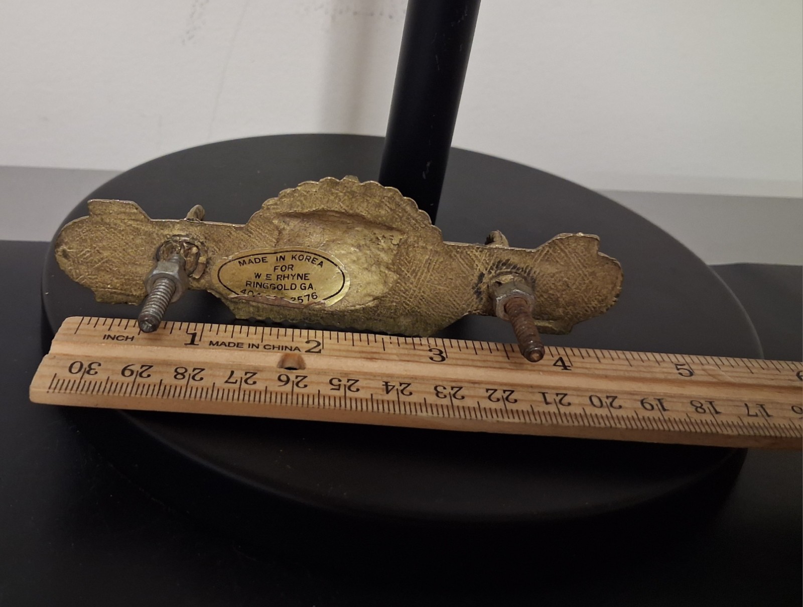 Vintage Brass Rhyne Owl Head Drawer Pull Brass Figural