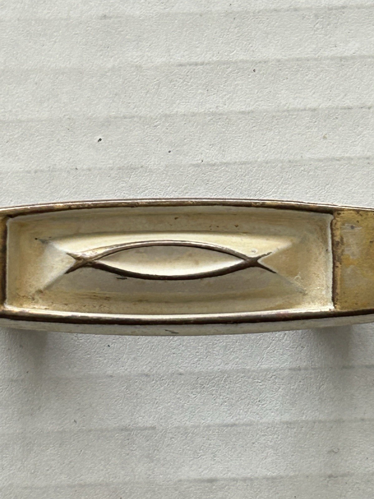 Art Deco MCM Atomic Oblong Gold Tone Raised Lenticular Shape Drawer Pulls X 9
