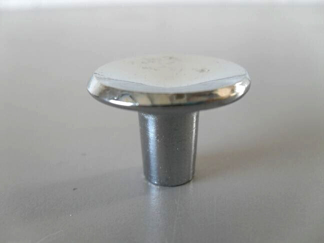 Vintage 1″ Small Chrome Drawer Knobs Cabinet Door Pull Concave Face