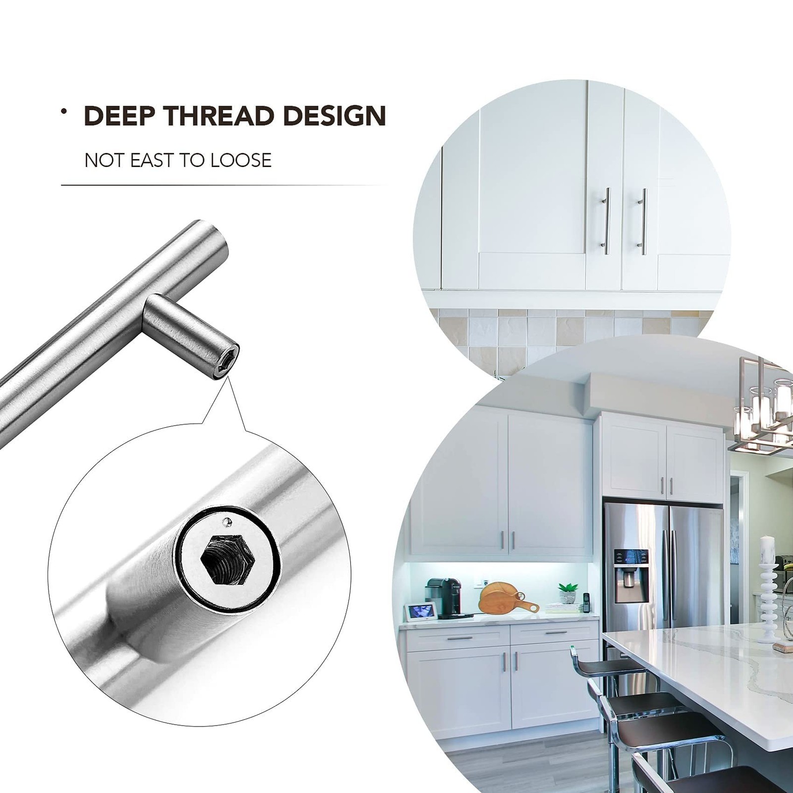 Ravinte Cabinet Handles – 30 Pack Brushed Nickel Kitchen Cabinet Pulls – 3 In…