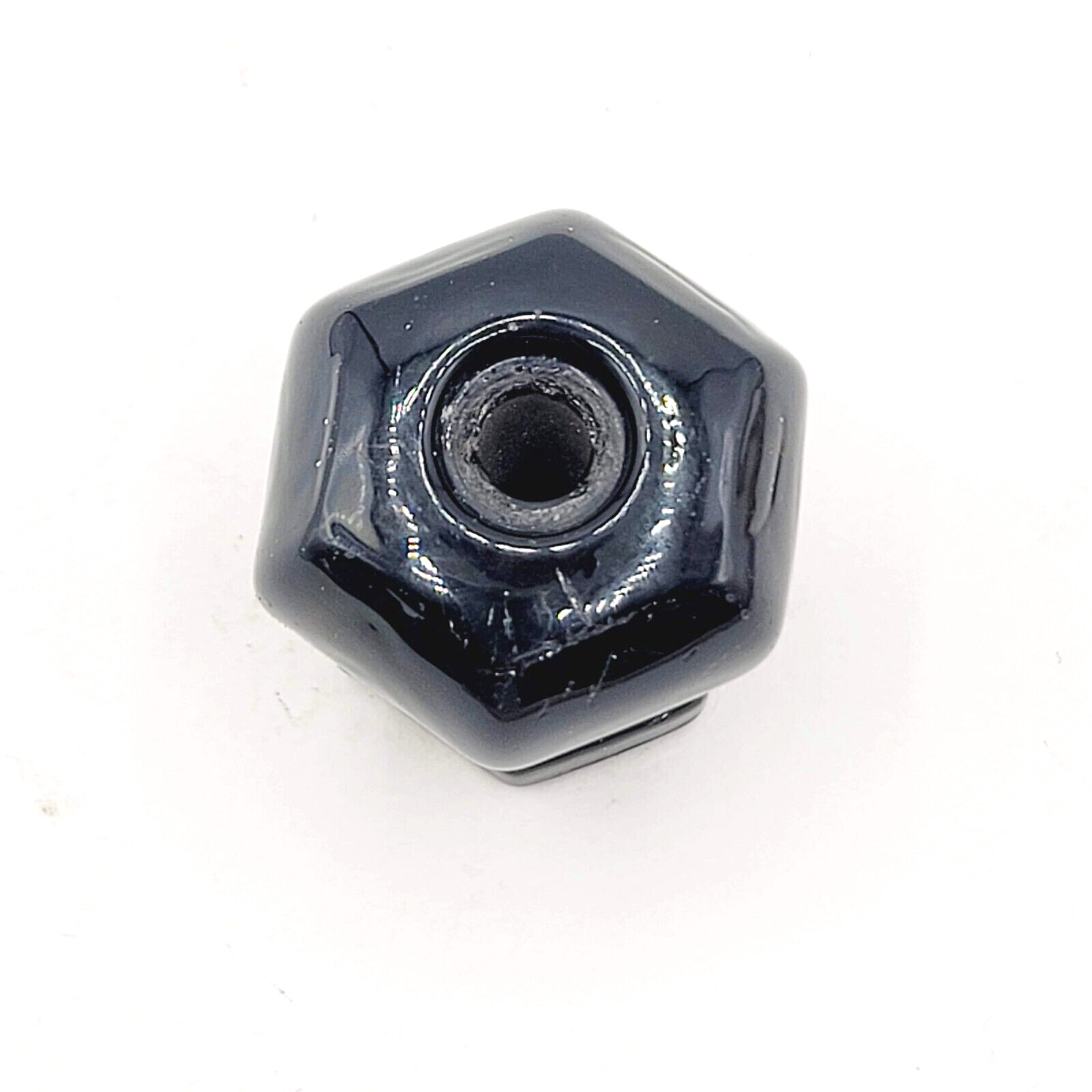 Vintage Black Glass Drawer Pulls SINGLE Reclaimed Salvaged Hardware