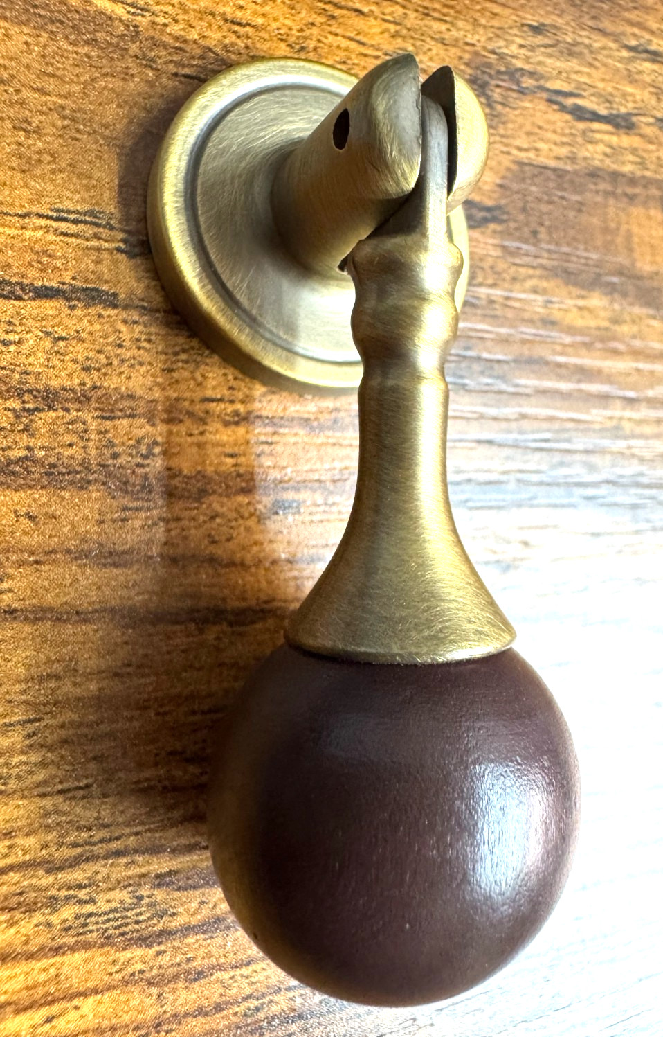 Teardrop Ball Drawer Door Pull Knob Eastlake Wood ANTQ-Brass Furniture Hardware