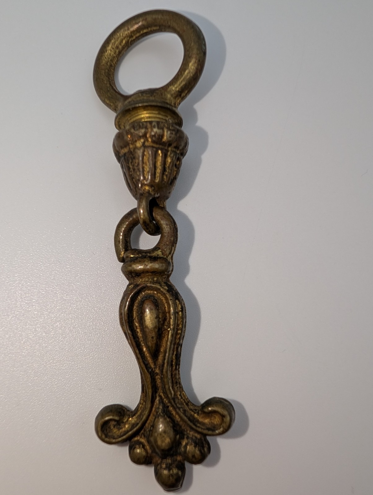 Antique/Vintage Ornate Brass Drop Drawer Pull & Extra Piece Decorative Hardware