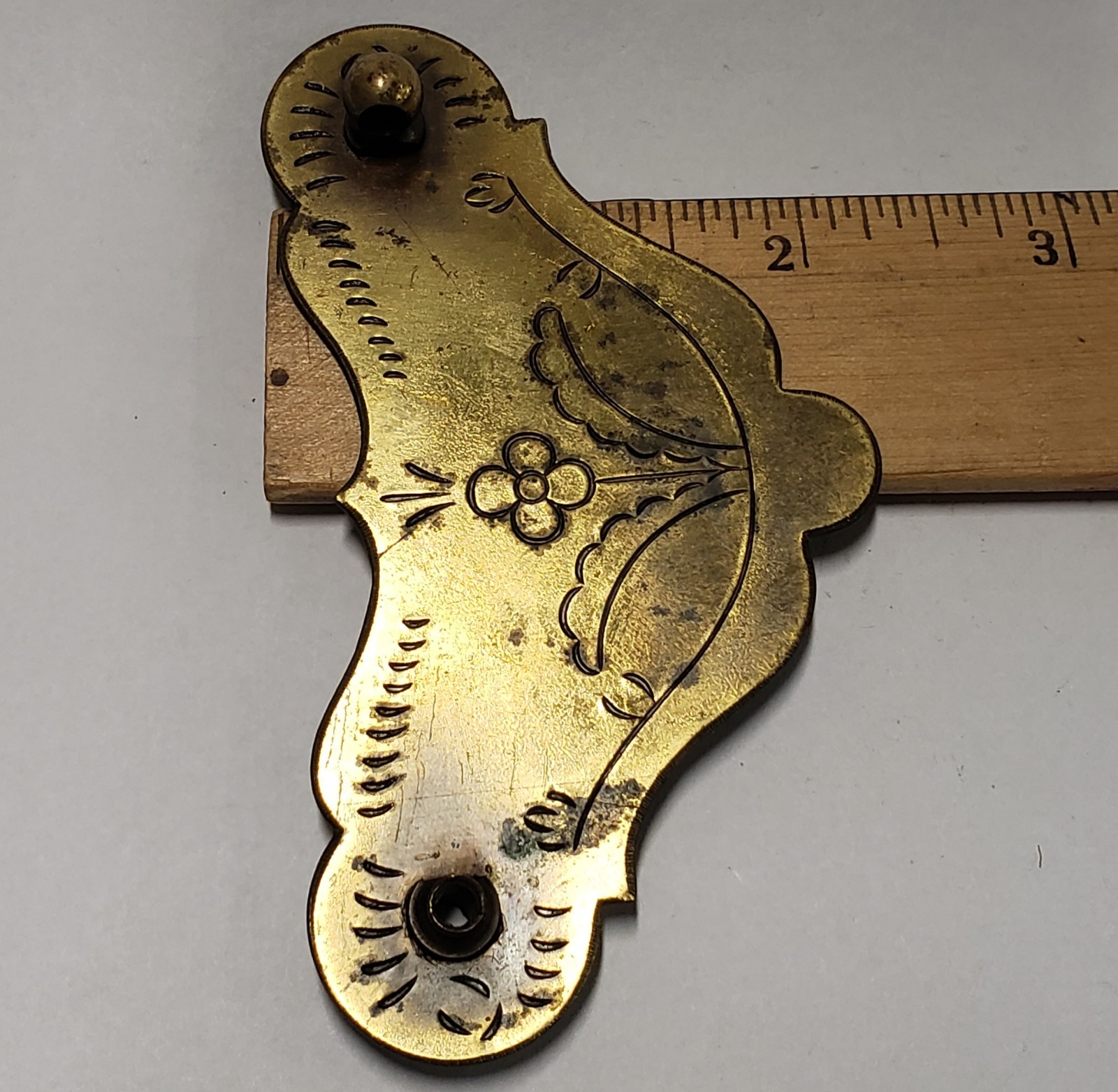 DAMAGED Ethan Allen Circa 1776 Drawer Bail Pull 4 inch KBC K10346 with Screws