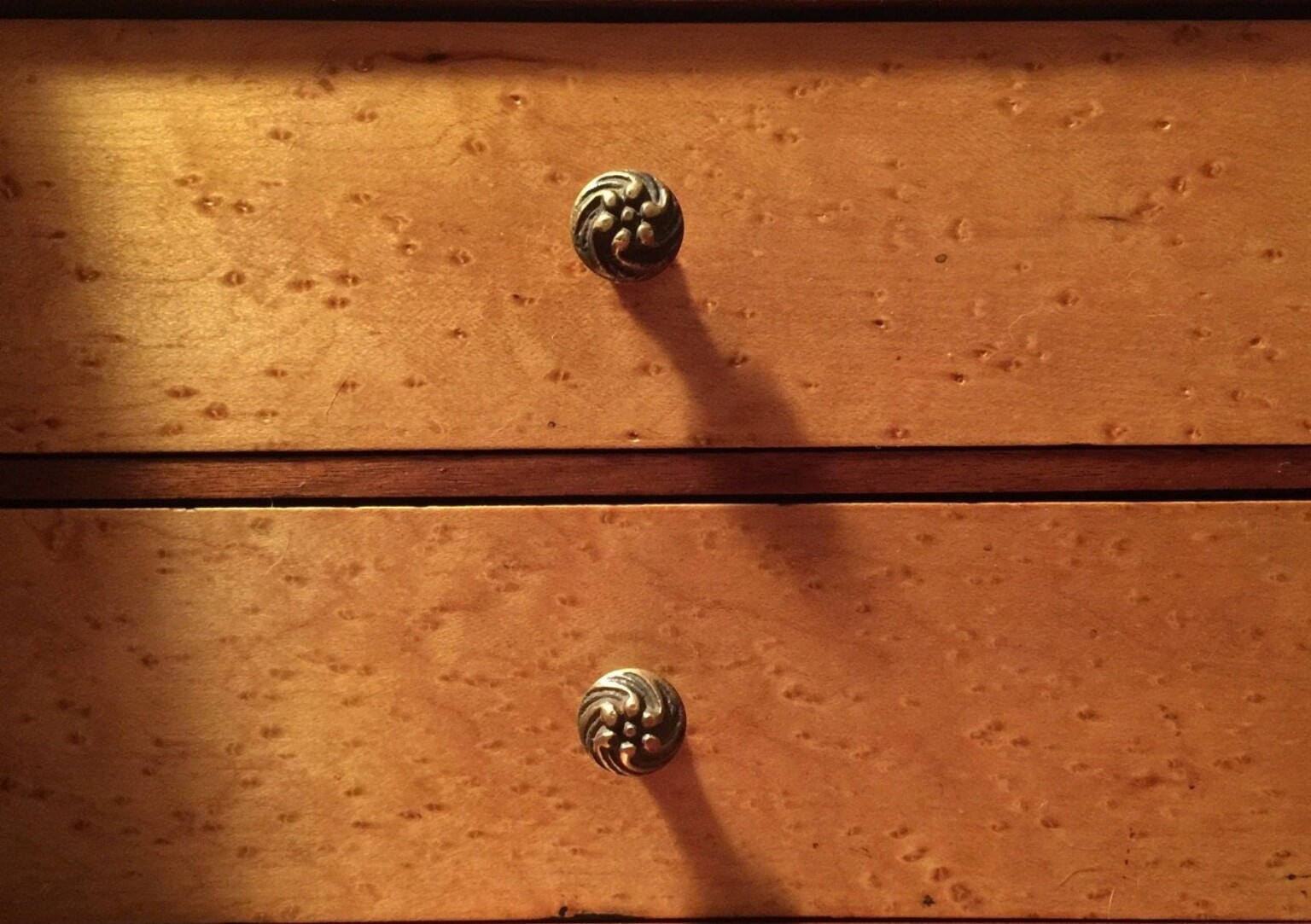 Pair (2) Sm.solid Brass Floral Stacking Barrister Bookcase 5/8″ Knobs Pulls #K14