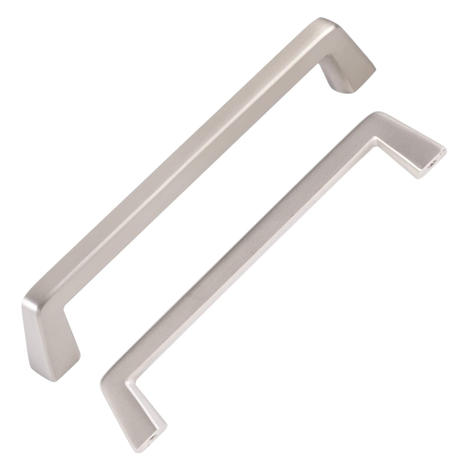 6-Inch Nickel Brushed Cabinet Handles Satin Nickel Drawer Knob Metal Pull Rod…
