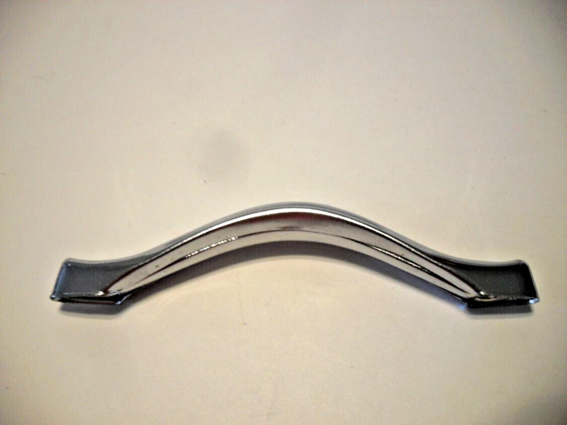 Vintage Nos Chrome Drawer Pulls Cabinet Door Handles Raised Face Center Japan