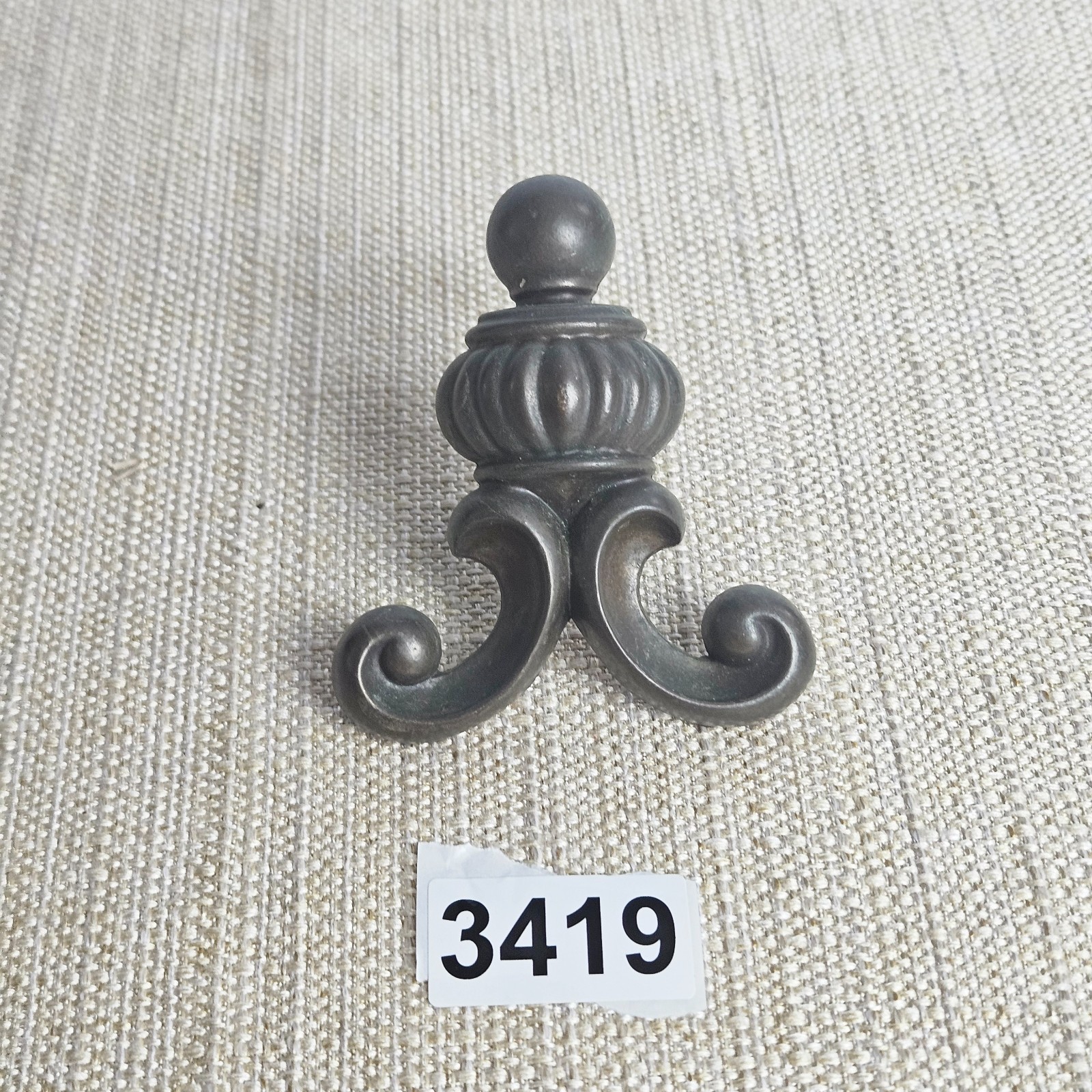 Ornate Drawer Pull Handles Set 6 Antique Bronze Tone Cabinet Hardware Scroll