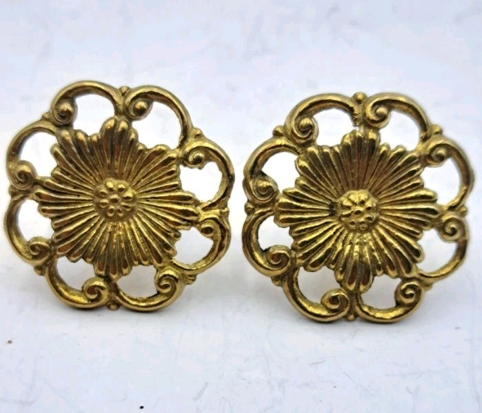 Antique Small Knobs Drawer Door Pulls Victorian Repro Furniture Hardware Pair