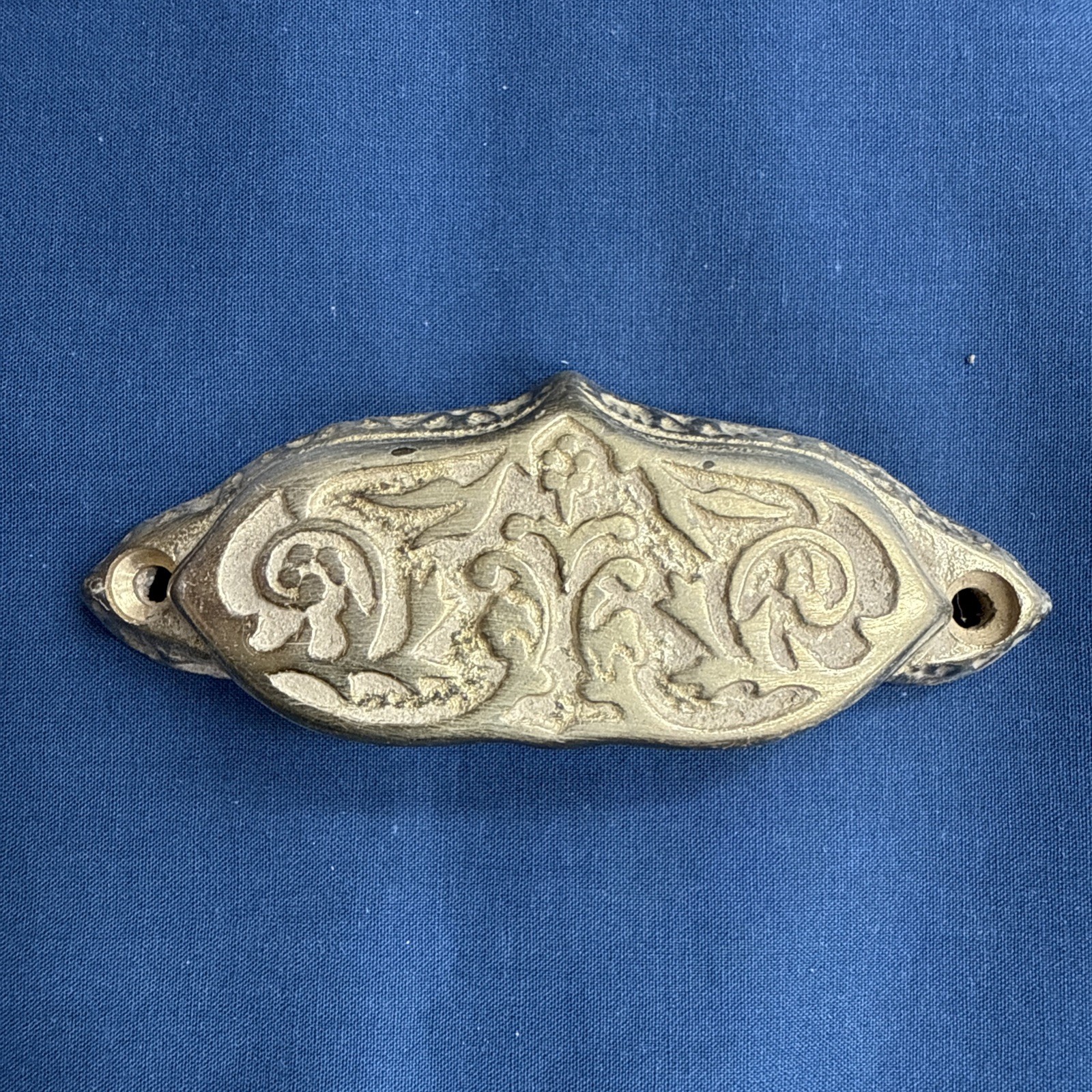 4 Victorian Style Brass Apothecary Bin Pulls Handles NOS