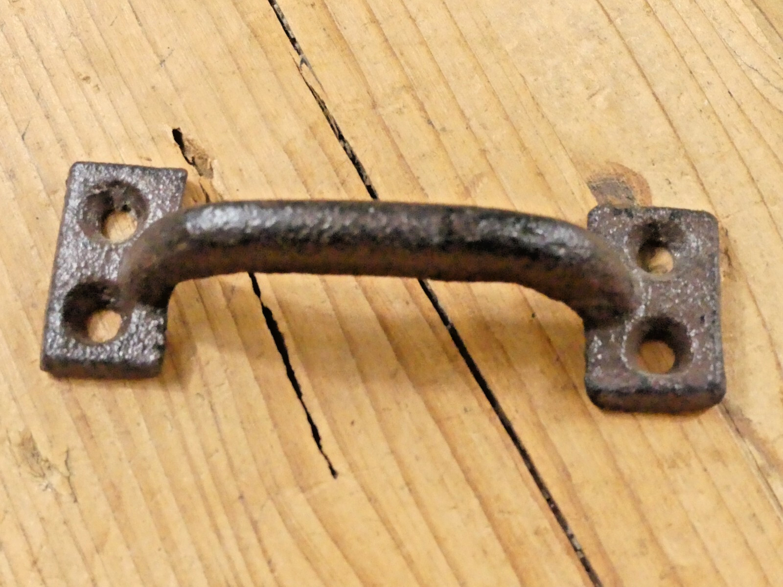 10 CAST IRON HANDLES RUSTIC DRAWER PULLS SMALL 3 5/8″ LONG KITCHEN WINDOW DOOR