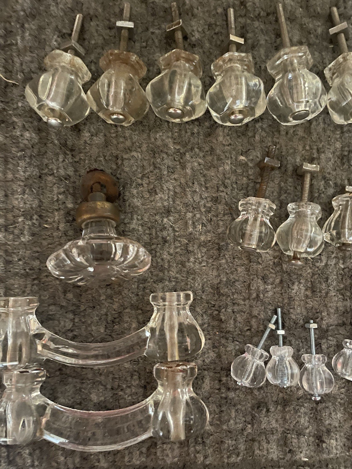 Antique Crystal Knobs. 35 Count. Some Are Very Old, Some Are 20 Years Old.