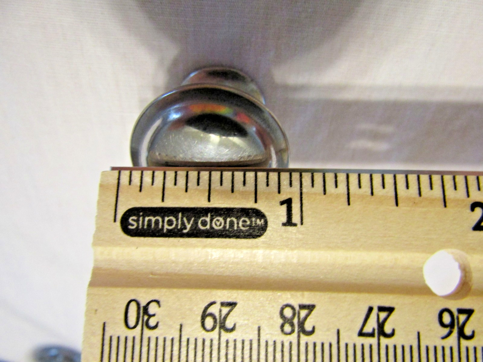 Nine Vintage 1″ Small Chrome Drawer Knobs Cabinet Door Pulls Mushroom Shaped