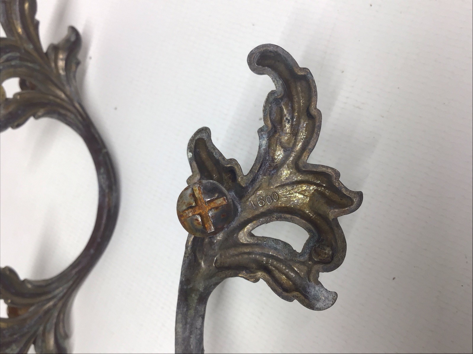 Vintage KBC French Provincial Drawer Pulls & 2 Crystal Knobs