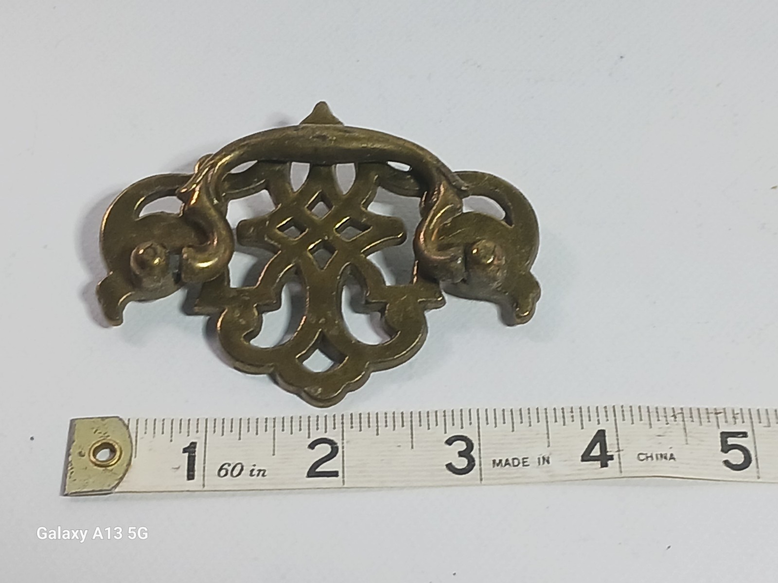 Vintage KBC Keeler Brass Batwing Chippendale Drawer Handle Pull Set of 4