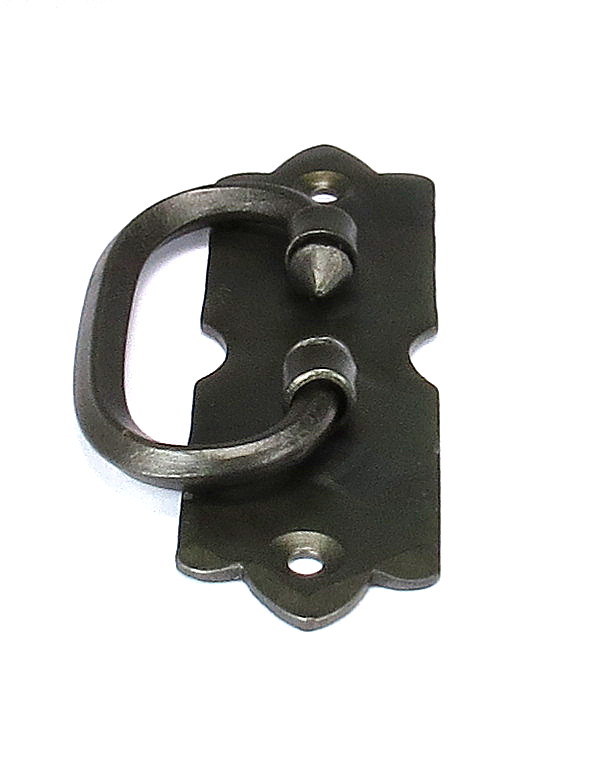 Cabinet Backplate Handle Wrought Iron Drawer Ring Pull Chest Antique Dresser