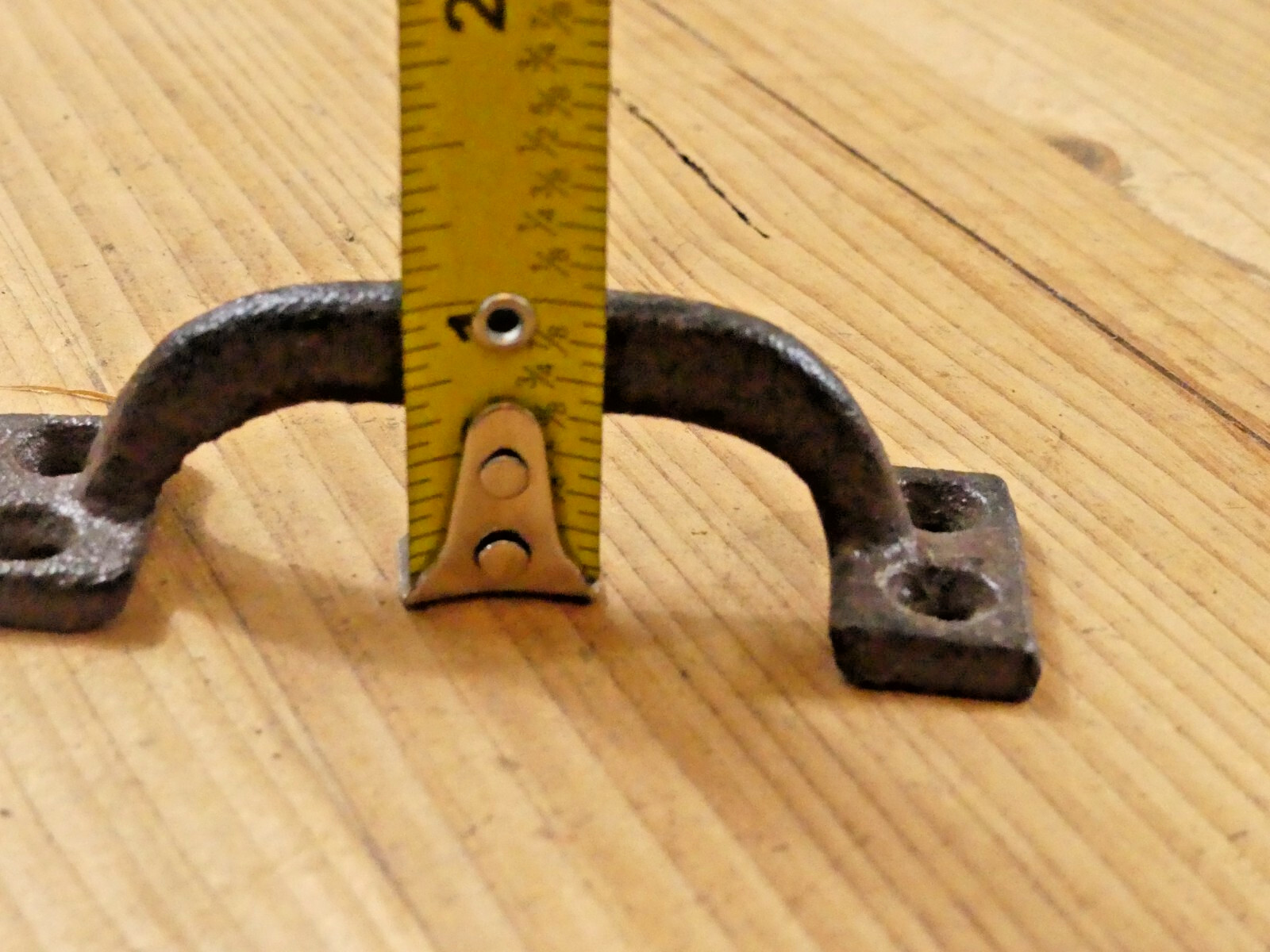 10 CAST IRON HANDLES RUSTIC DRAWER PULLS SMALL 3 5/8″ LONG KITCHEN WINDOW DOOR