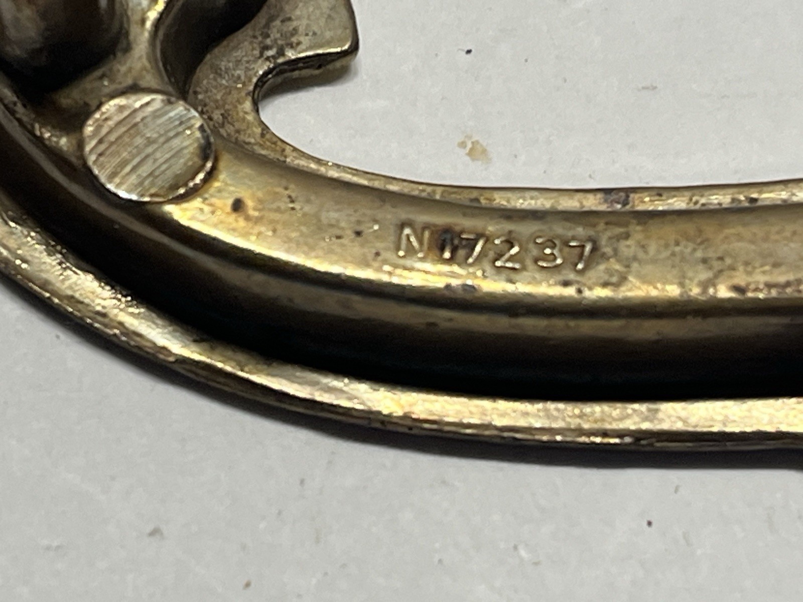 Vintage Lot (10) NOS KBC Brass Plated RECESSED Drop Bail Cup Drawer Pulls