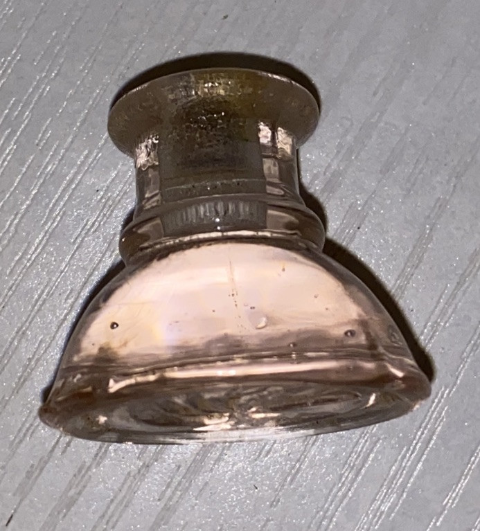 Vtg Pink Depression Glass Drawer Pull Round Starburst Flower Vintage