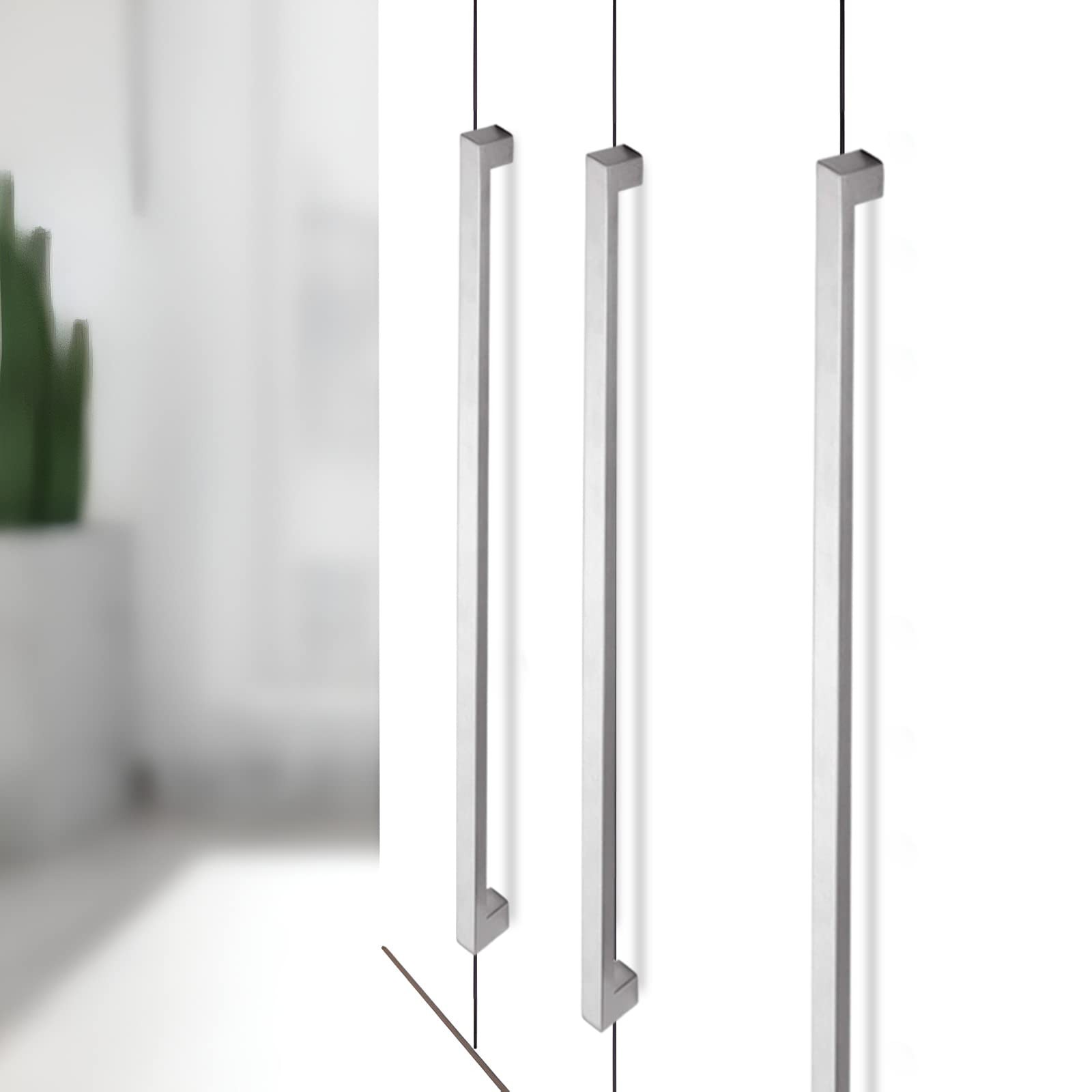 Redunest Cabinet Pulls Brushed Nickel Cabinet Handles Square Drawer Pulls 5
