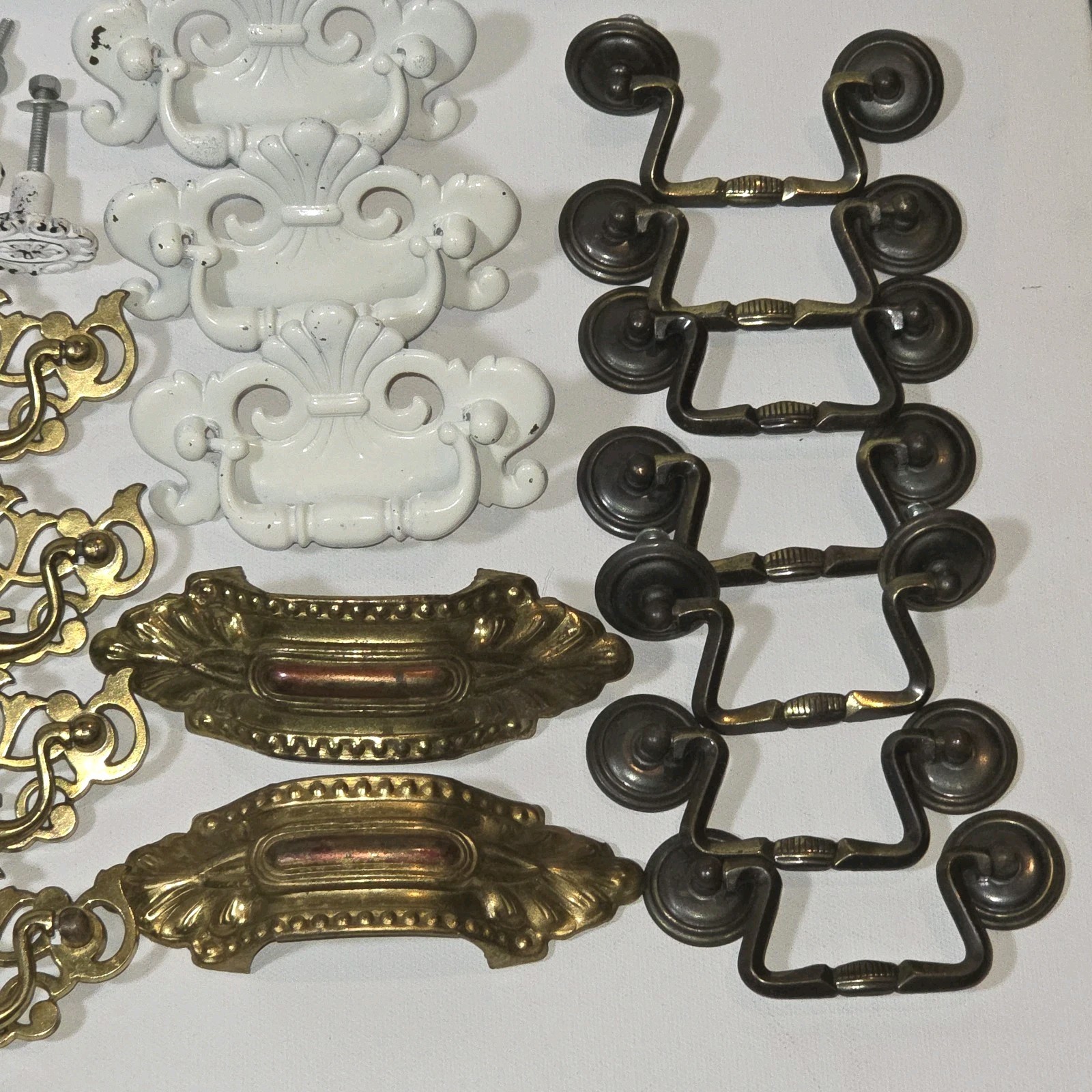 Antique Vintage Furniture Hardware Lot 47 Drawer Pulls Knobs Cabinet Salvage