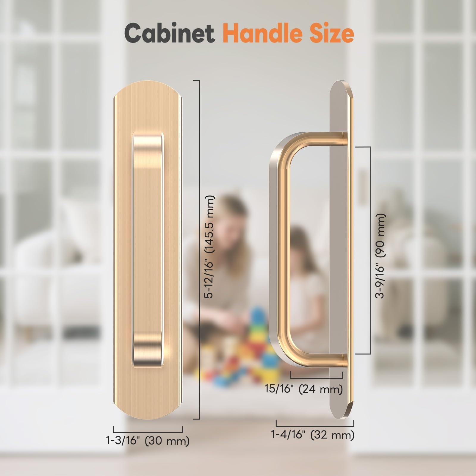 Mixizigoz 8 Pack 5.7 Inch Adhesive Cabinet Handles – No Drill Stick On Door