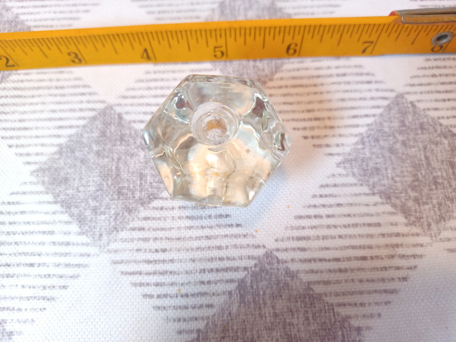 Vintage Clear Glass Ornate Knob Drawer Pull Cabinet Hardware