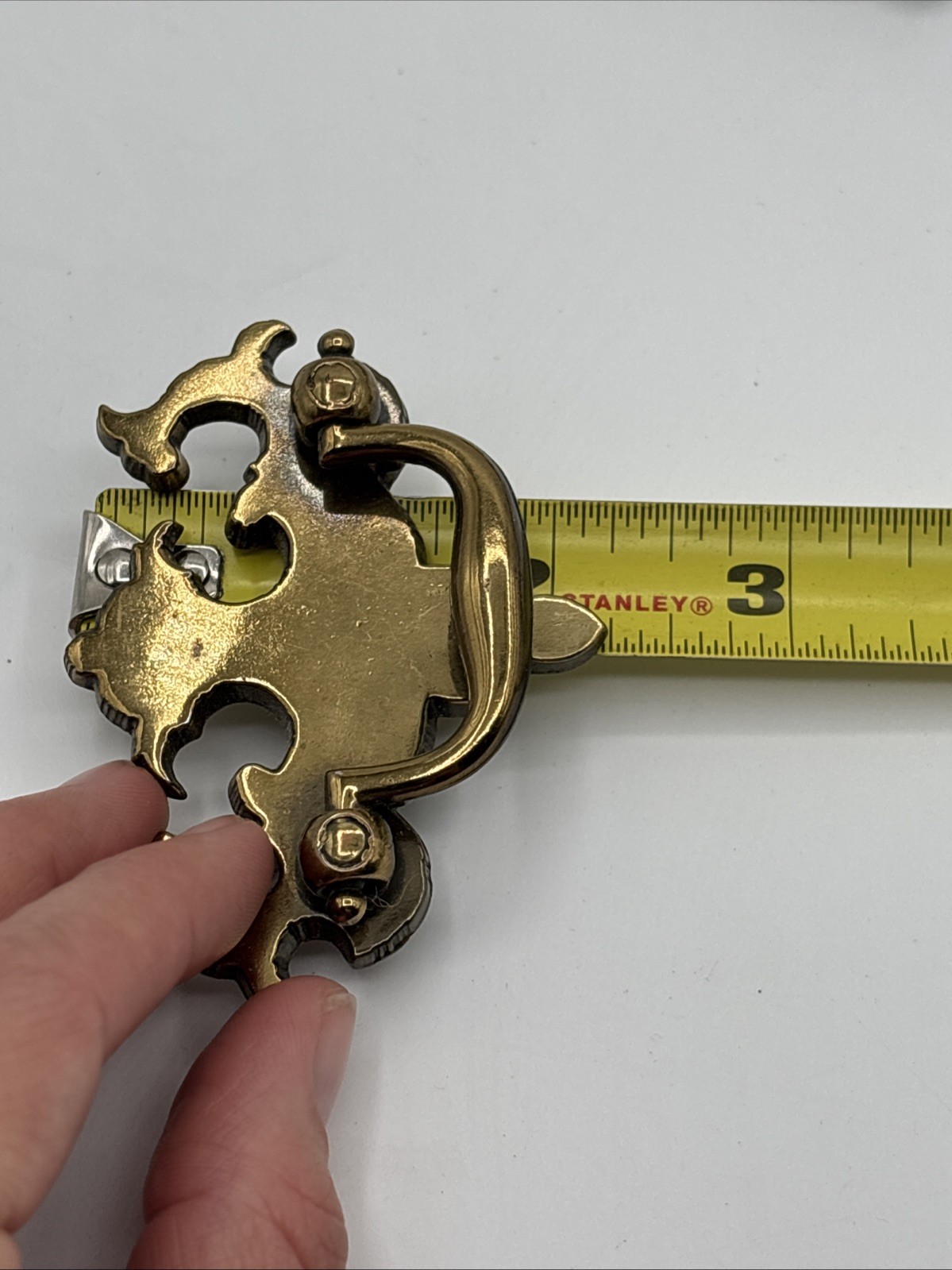 VTG Keeler Brass Co KBC1 #8652 Brass Dresser Drop Drawer Pulls Lot 4 2” CENTERS