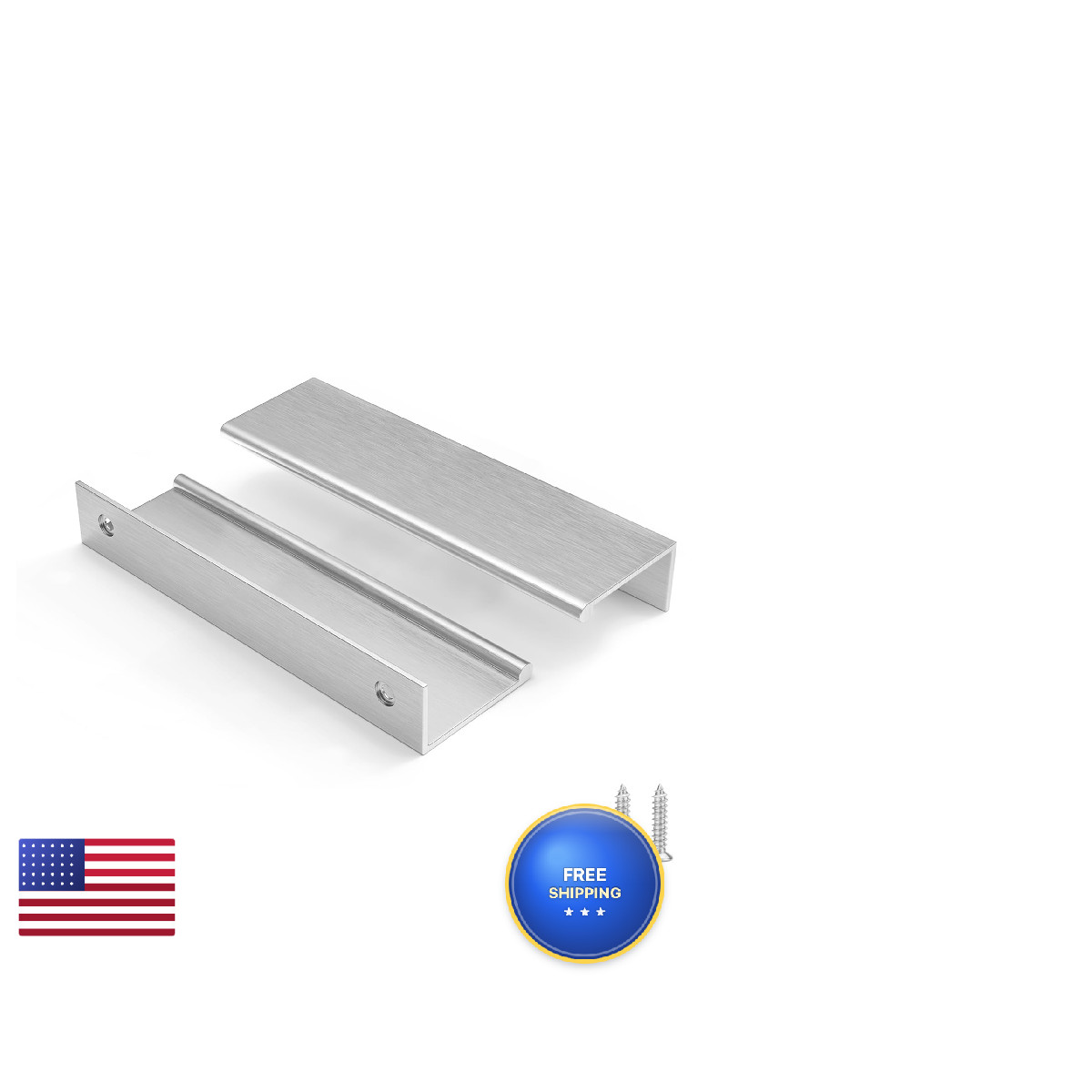 Rergy 10 Pack Brushed Nickel Cabinet Pulls 5 Inch Finger Pull For Cabinets Edge