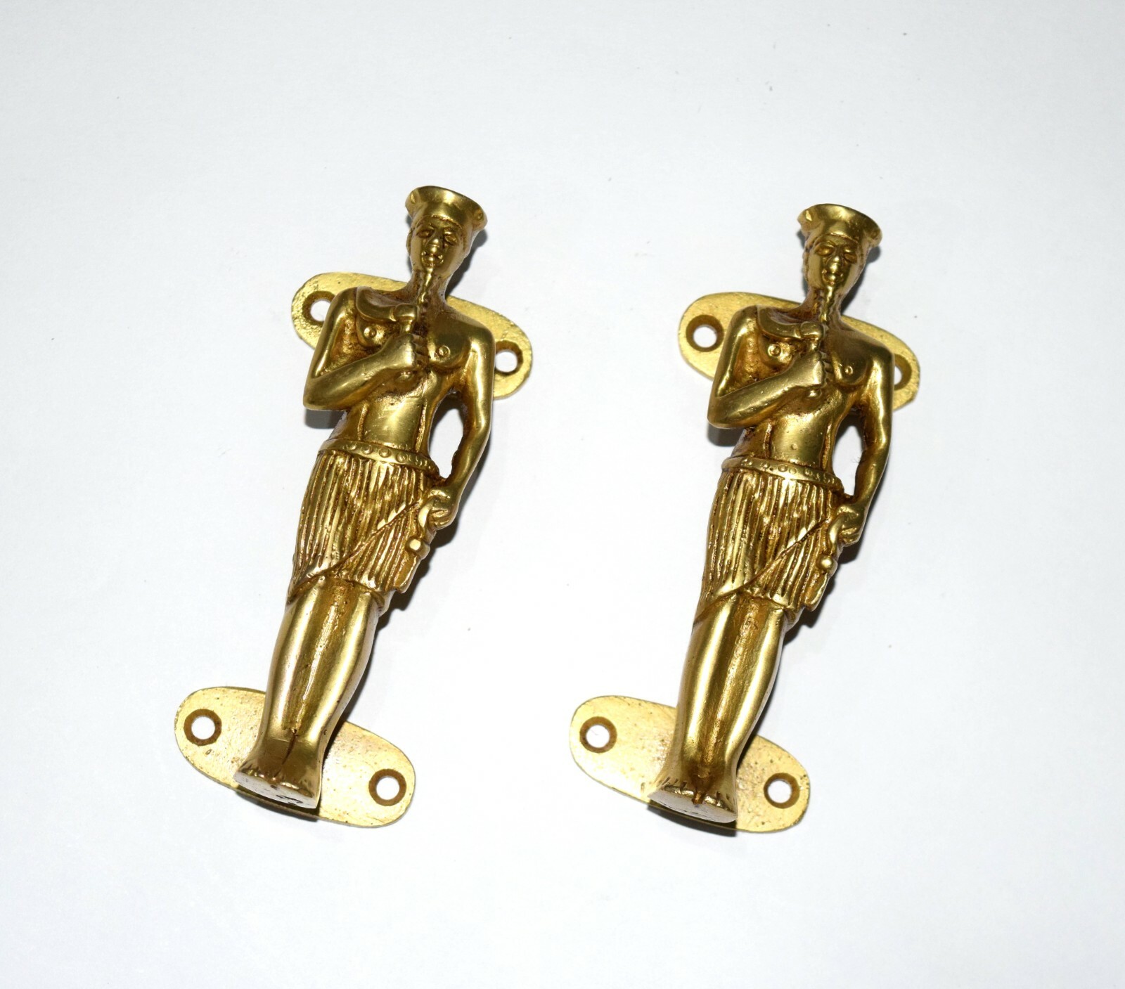 Brass Egypt Man Handle Pair King Door Pull Imperial Style Cabinet Handle EK699