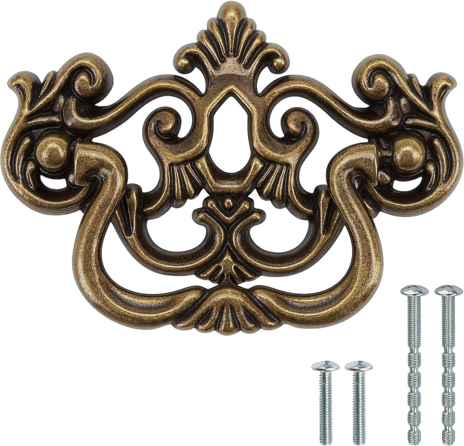 3 Inch C-C Vintage Bail Drop Drawer Pull Antique Bronze Cabinet Swing Handle