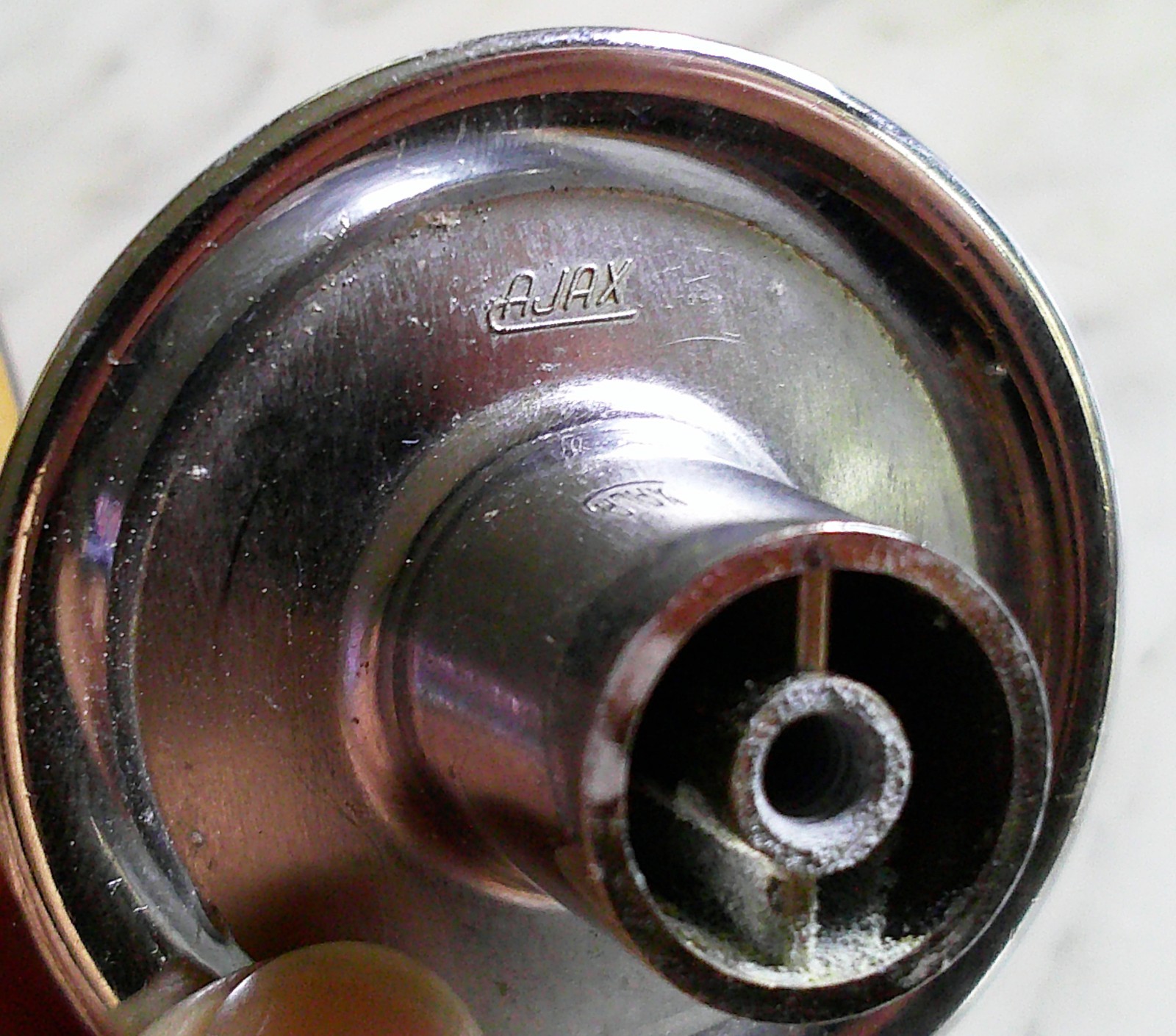 8 Chrome 2 Inch cabinet Knob Ajax Concave Beveled Edge Door Drawer Pulls Vintage