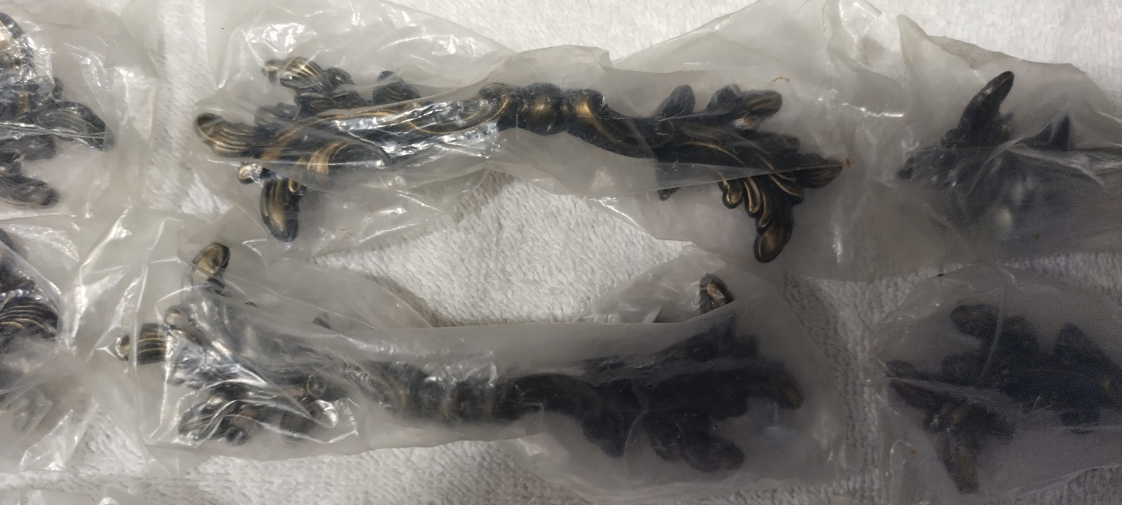 11 NOS Vintage French Provincial Drawer Pulls 3″ centers Solid Brass w/Screws