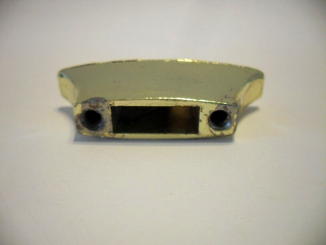 Vintage Nos Brass & Turquoise Drawer Knob Wedge Shaped Cabinet Pull Medalist