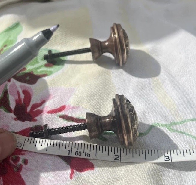 Antique French drawer pull Heavy brass A++ Door Dresser round 1⅓” Victorian Gold
